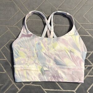Lululemon Athletica Pink and Blue Racerback Sports Bra